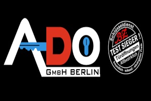 Einer der besten Notschlüsseldienste in Berlin ist ADO GmbH, logo